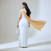 Picture of Melifloz Sweetheart Golden Accent Gown Saree