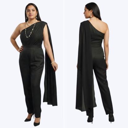Picture of Melifloz One-Shoulder Jumpsuit Saree
