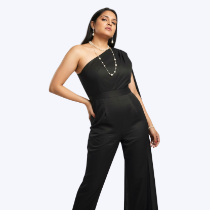 Picture of Melifloz One-Shoulder Jumpsuit Saree