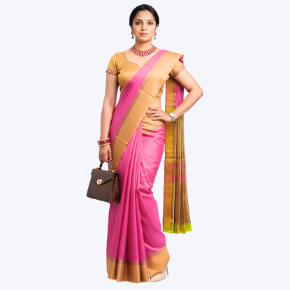 Picture of Semi-Soft Silk Plain Saree